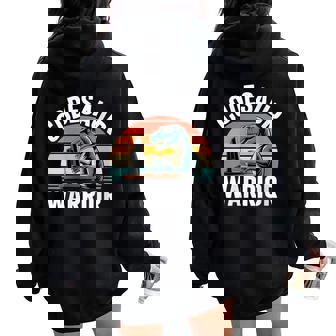 Codesaur Warrior Programmer Dinosaur Retro Women Oversized Hoodie Back Print | Mazezy