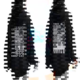Coffee And Modular アナログシンセサイザー 波形シンセ レディース オーバーサイズ パーカー バックプリント - Kawaiitshirt