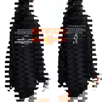 College Of The Redwoods Vintage Arch For Women Women Oversized Hoodie Back Print - Thegiftio