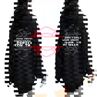 Community Emergency Response Team Pride Women Oversized Hoodie Back Print | Mazezy