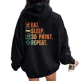 Cool 3D Printing For 3D Printer Lovers Print Geeks Women Oversized Hoodie Back Print | Mazezy