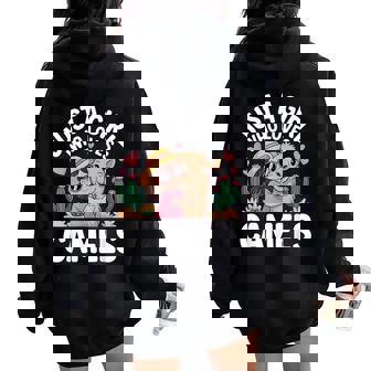 Cool Camel Themed For Women Girls Animal Camel Lover Women Oversized Hoodie Back Print | Mazezy