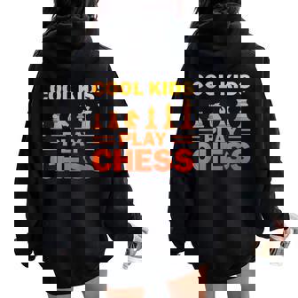Cool Chess Art For Boys Girls Kids Chess Lover Chess Player Women Oversized Hoodie Back Print | Mazezy
