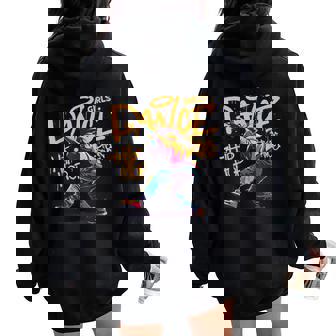 Cool Girls Breakdancing & Hip Hop Music Dancers Graffiti レディース オーバーサイズ パーカー バックプリント - Kawaiitshirt