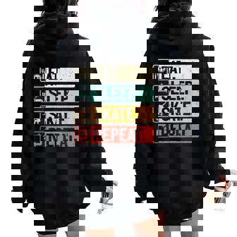 Cool Skateboarding Lover Men Women Kids Skater Skateboarder Women Oversized Hoodie Back Print | Mazezy