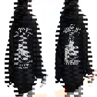 Coolest Dill In The Fridge Pickle Pun Apparel Women Oversized Hoodie Back Print | Mazezy