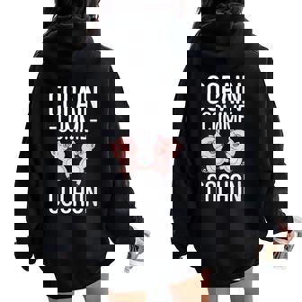 Copain Comme Cochon Expression Culte Humour Classique Sweat à capuche oversize pour femme avec imprimé dans le dos - Cadeauxyz