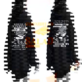 Cornbread Because Salad Is Sad A Corn Bread Cornbread Lover Women Oversized Hoodie Back Print | Mazezy