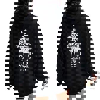 Cow Pig Chicken Bbq Joke 牛と豚と鶏 おかしいバーベキューミートイーター シェフギフト レディース オーバーサイズ パーカー バックプリント - Kawaiitshirt