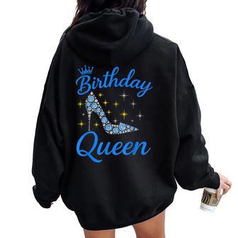 Cumpleaños Reina Fiesta Cumpleaños Niñas Es Bday Crew Tacones Women Oversized Hoodie Back Print - Regaloses