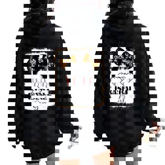 Cute Baseball Girl Leopard Baseball Player Girls And Teens Tank Top Women Oversized Hoodie Back Print | Mazezy