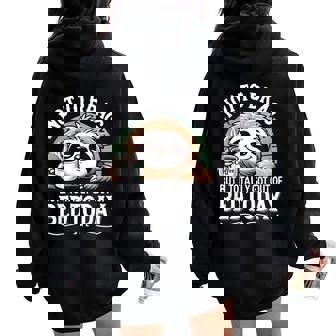 Cute Sloth Coffee Quote Caffeine Lover Men Women Oversized Hoodie Back Print | Seseable FR