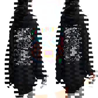 Cvicu Cardiac Nurse Retro Anatomy Cardiology Human Heart Rn Women Oversized Hoodie Back Print | Mazezy