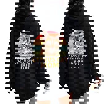 Cyprus Cat Mom Retro Vintage Cat Lover & Owner Women Oversized Hoodie Back Print | Mazezy