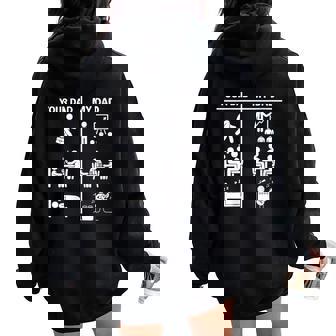 Your Dad My Dad Father Music Bass Guitar Father's Day Women Oversized Hoodie Back Print | Mazezy