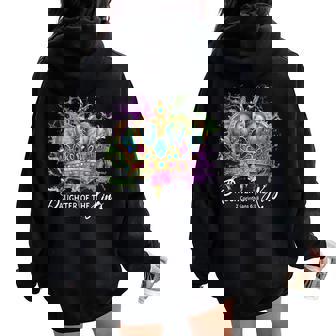 Daughter Of The King Christian Crown Princess Christian Women Oversized Hoodie Back Print - Thegiftio