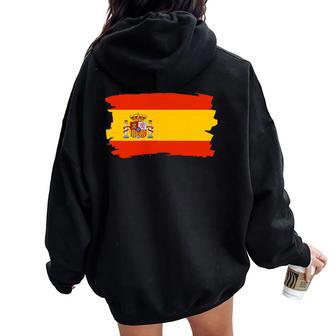 De España Bandera De España S Para Women Oversized Hoodie Back Print - Regaloses
