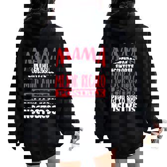 Día De La Madre Es Mamá Hija Hijo Regalo Madre Women Oversized Hoodie Back Print - Regaloses