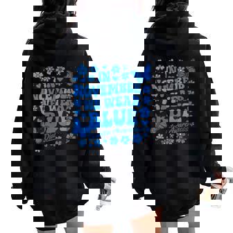 Diabetes Awareness In November Blue Butterfly Women Oversized Hoodie Back Print | Mazezy