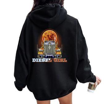 Diesel Chica Camionero Femenino Camionero Manga Larga Women Oversized Hoodie Back Print - Regaloses