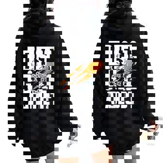 Disc Golf Addict Flying Disc Chain Smash Sports Women Oversized Hoodie Back Print | Mazezy