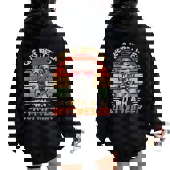 Diseño Genial De Rottweiler Para Hombres Y Es Amantes De Rottie Rottweiler Women Oversized Hoodie Back Print - Regaloses