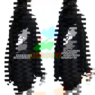 Djiboutian Flag Of Djibouti African Men Women Kids Women Oversized Hoodie Back Print | Mazezy