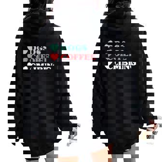 Dogs Coffee Climbing For Women And Girls Women Oversized Hoodie Back Print | Mazezy