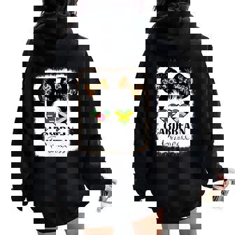 Dominica And Jamaica Girl Half Dominica Jamaican Heritage Tank Top Women Oversized Hoodie Back Print | Mazezy