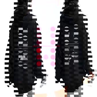 Domino 6 And 7 Meme Matching 67 Dominos Group 6-7 Pink Women Oversized Hoodie Back Print | Mazezy