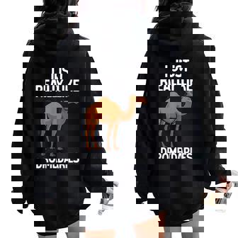Dromedary For Men Women Camel Dromedary Lover Women Oversized Hoodie Back Print | Mazezy