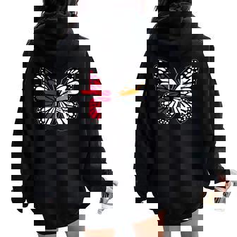 England And Cyprus Butterfly Half English Cypriot Roots Tank Top Women Oversized Hoodie Back Print | Mazezy