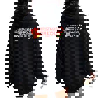 Entrenamiento De Navidad Hombres Es Divertidos Deportes De Navidad In Mangas Women Oversized Hoodie Back Print - Regaloses