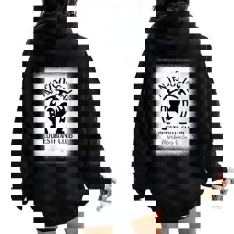 Equestrian Antisocial Club Horse Lover Equestrian Women Oversized Hoodie Back Print | Mazezy