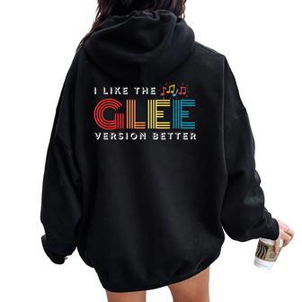 Es Curioso Me Gusta Más Laersión De Glee Para Es Y Hombres Women Oversized Hoodie Back Print - Regaloses