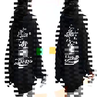 Esposo Irlandés Esposa Irlandesa Gráfico De Boda De Women Oversized Hoodie Back Print - Regaloses