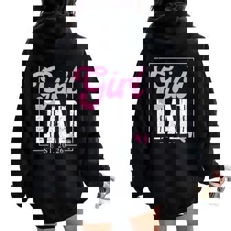 Expecting Dad Of Girl Est 2026 Father's Day Daughter-Dad Men Women Oversized Hoodie Back Print | Seseable CA