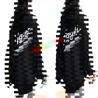 Fagquette Rainbow Bread Humorous Lgbtq Pride Bakery Women Oversized Hoodie Back Print | Mazezy