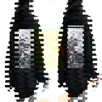 Falcon Birds Animals Peregrine Falcon Women Oversized Hoodie Back Print | Mazezy