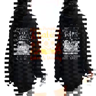 Fall Labor And Delivery Halloween L&D Nurse Thanksgiving Women Oversized Hoodie Back Print | Mazezy