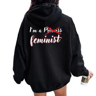 Feminismo Niñas Activista Es Empoderamientooy Feminista Women Oversized Hoodie Back Print - Regaloses