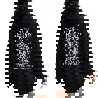 Feral And Pregnant Racoon Pregnancy Mom To Be 2026 Mom Women Oversized Hoodie Back Print - Thegiftio