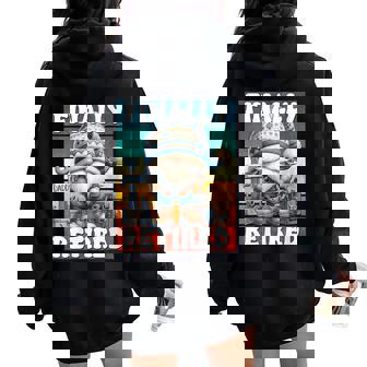 Finally Retired Dad Handyman Gnome For Retirement Women Oversized Hoodie Back Print | Mazezy