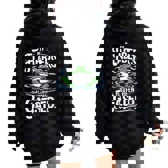 My Flabbers Have Been Gasted Frog Humor Women Oversized Hoodie Back Print - Monsterry