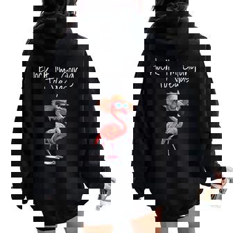 Flock It I'm Going To Vegas Saying Vacation Flamingo Women Oversized Hoodie Back Print - Thegiftio