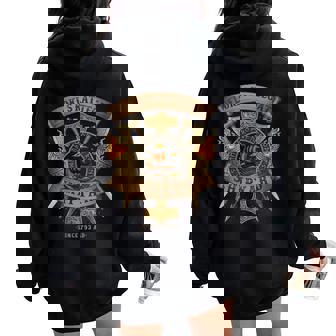 Flokis Shipyard Kattegat Viking Ship Ringerike Style Women Oversized Hoodie Back Print | Mazezy