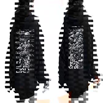 FPV Is My Escape Drone Pilot Racing Hobby Women Oversized Hoodie Back Print | Mazezy