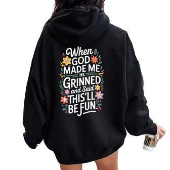 Fun Sarcastic Christian Women Oversized Hoodie Back Print - Thegiftio UK