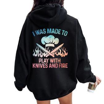 Chef For Cooking Lovers Culinary Chef Women Oversized Hoodie Back Print - Thegiftio UK