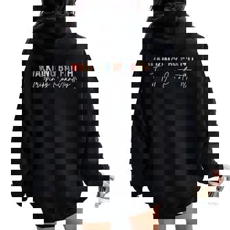 Christian Walking By Faith Tripping Constantly Women Oversized Hoodie Back Print | Seseable CA